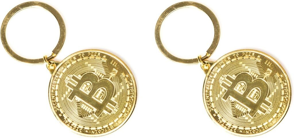 Token/Coin Keychain Plated Real Crypto Gift Set Collectors Fits Nano Ledger (2 Pack)