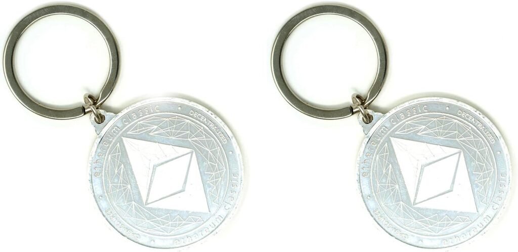 Token/Coin Keychain Plated Real Crypto Gift Set Collectors Fits Nano Ledger (2 Pack)